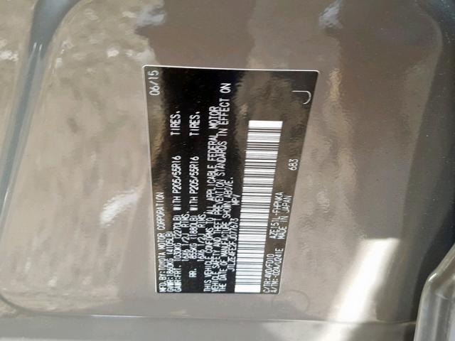 JTLZE4FE2FJ077673 - 2015 TOYOTA SCION XB 棕色 照片 10