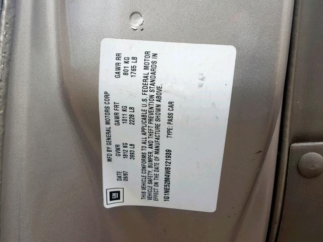 1G1NE52M4W6121939 - 1998 CHEVROLET MALIBU LS თაფლისფერი ფოტო 10