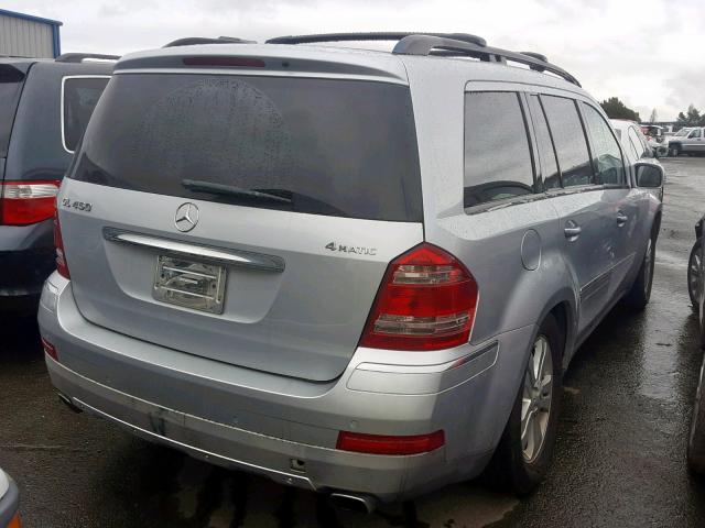 4JGBF71E07A256522 - 2007 MERCEDES-BENZ GL 450 4MA SILVER photo 4