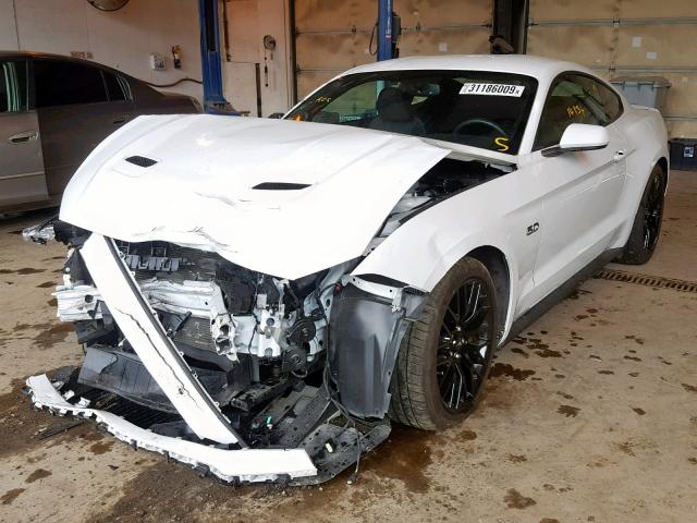 1FA6P8CF5J5129396 - 2018 FORD MUSTANG GT WHITE photo 2