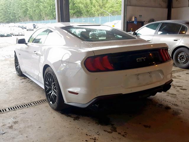 1FA6P8CF5J5129396 - 2018 FORD MUSTANG GT WHITE photo 3