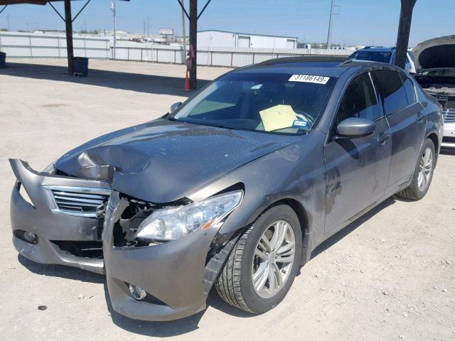 JN1CV6AP2AM408252 - 2010 INFINITI G37 BASE GOLD photo 2