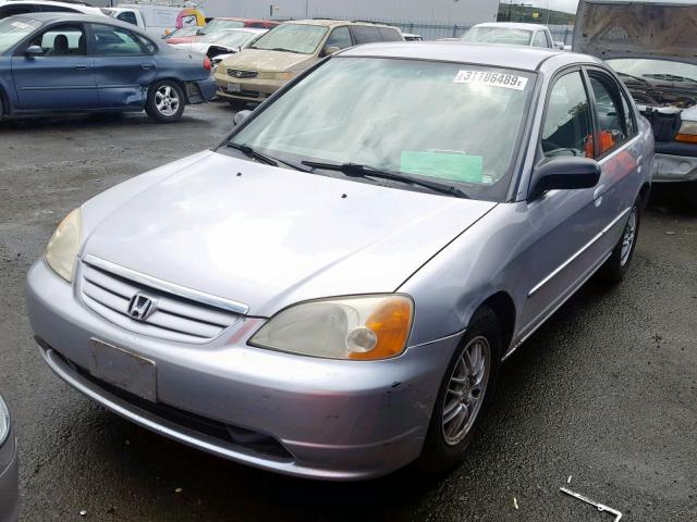 1HGEN26532L000602 - 2002 HONDA CIVIC GX GRAY photo 2