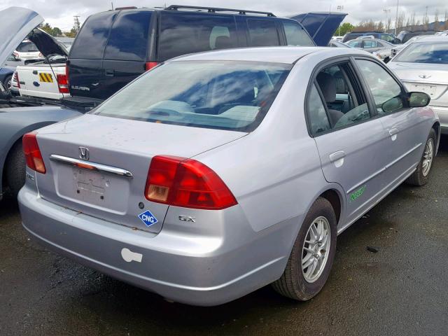 1HGEN26532L000602 - 2002 HONDA CIVIC GX GRAY photo 4