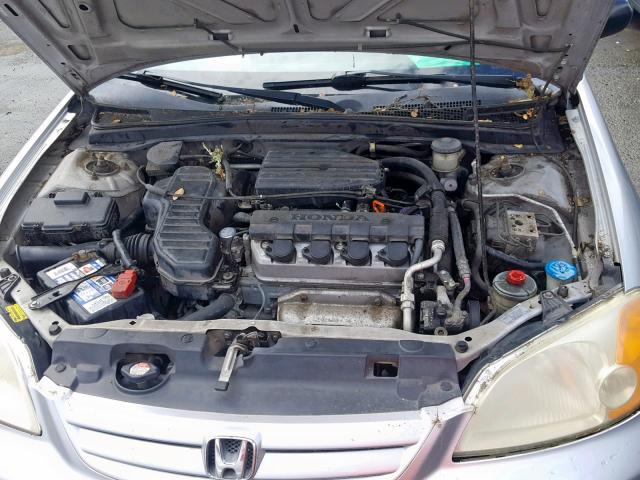 1HGEN26532L000602 - 2002 HONDA CIVIC GX GRAY photo 7