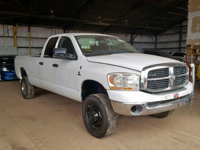 3D7KS28C06G216552 - 2006 DODGE RAM 2500 S WHITE photo 1