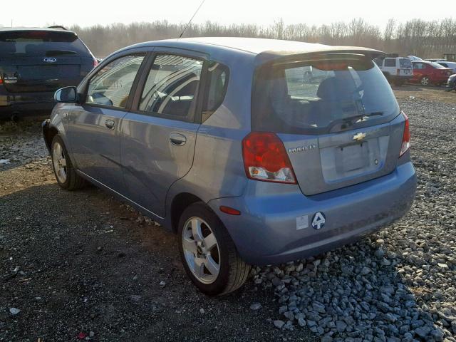 KL1TG666X6B576707 - 2006 CHEVROLET AVEO LT BLUE photo 3