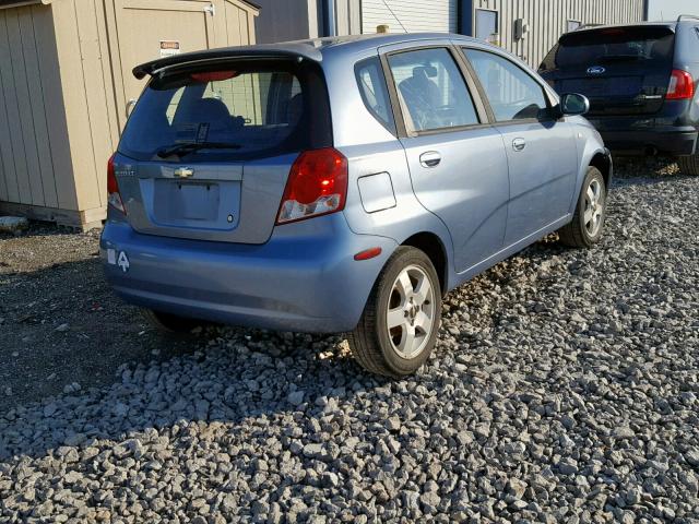 KL1TG666X6B576707 - 2006 CHEVROLET AVEO LT BLUE photo 4