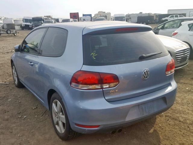 WVWAB7AJ4AW084644 - 2010 VOLKSWAGEN GOLF BLUE photo 3