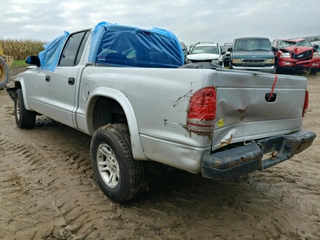 1B7HG38X32S645654 - 2002 DODGE DAKOTA QUA SILVER photo 3