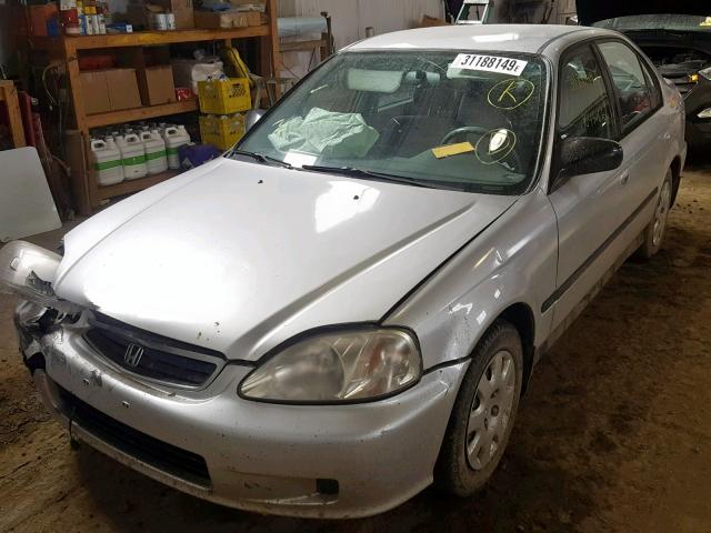 2HGEJ6616YH917491 - 2000 HONDA CIVIC BASE SILVER photo 2