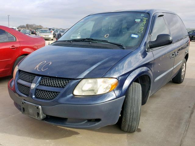 1D4GP25B54B520983 - 2004 DODGE CARAVAN SE BLUE photo 2