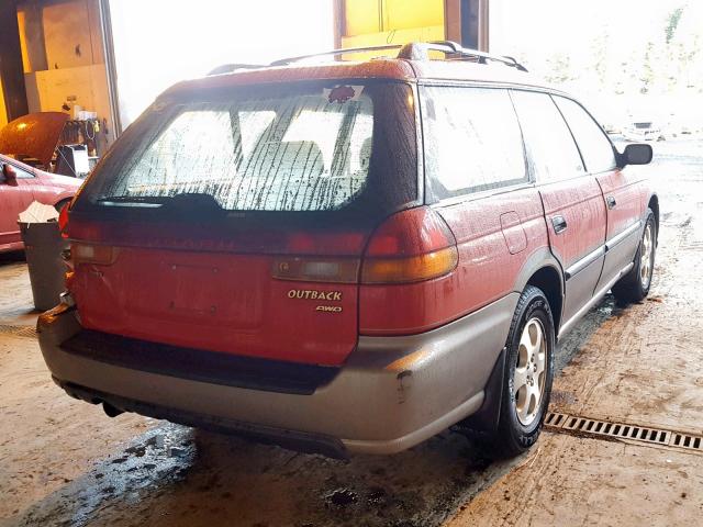 4S3BG6855X7644618 - 1999 SUBARU LEGACY OUT RED photo 4