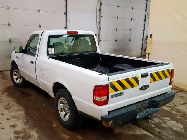 1FTYR10D29PA40084 - 2009 FORD RANGER WHITE photo 3