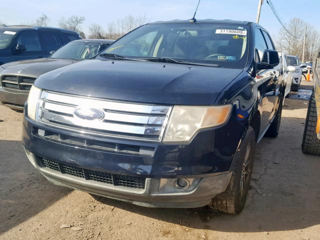 2FMDK38C68BB16952 - 2008 FORD EDGE SEL BLACK photo 2