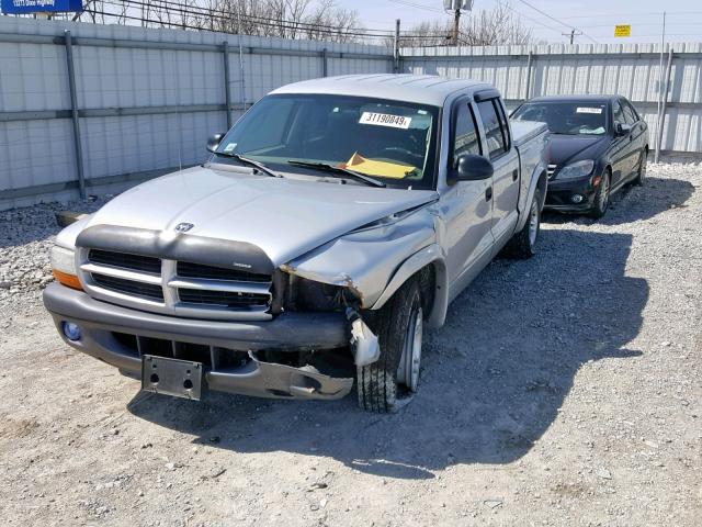 1D7HL38X93S351727 - 2003 DODGE DAKOTA QUA SILVER photo 2