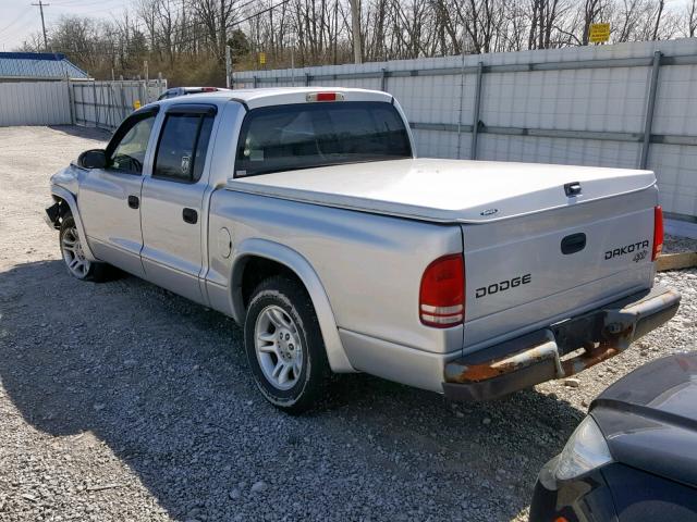 1D7HL38X93S351727 - 2003 DODGE DAKOTA QUA SILVER photo 3