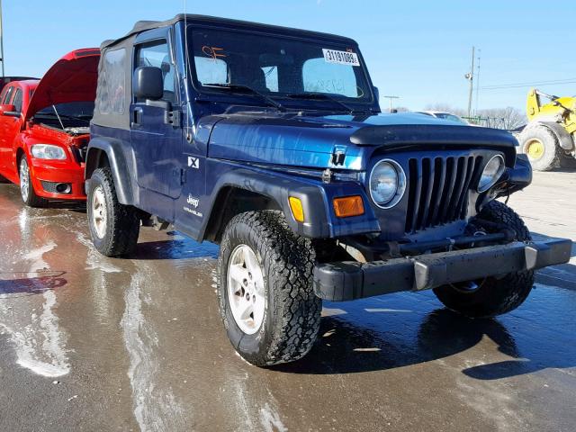 1J4FA39S03P329445 - 2003 JEEP WRANGLER C BLUE photo 1