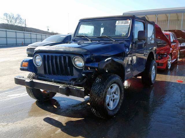 1J4FA39S03P329445 - 2003 JEEP WRANGLER C BLUE photo 2