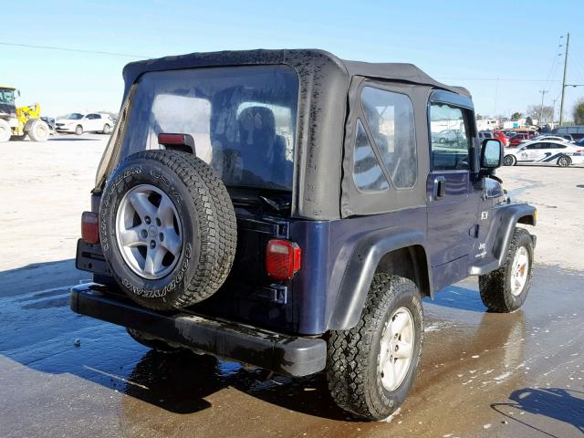 1J4FA39S03P329445 - 2003 JEEP WRANGLER C BLUE photo 4