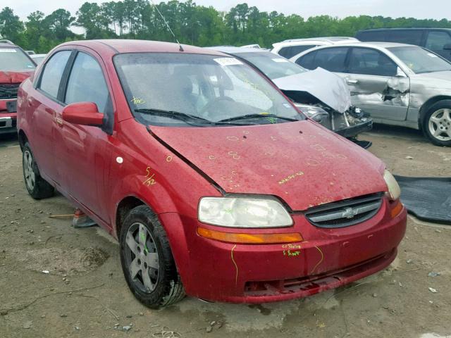 KL1TD56666B649588 - 2006 CHEVROLET AVEO BASE Qırmızı foto 1