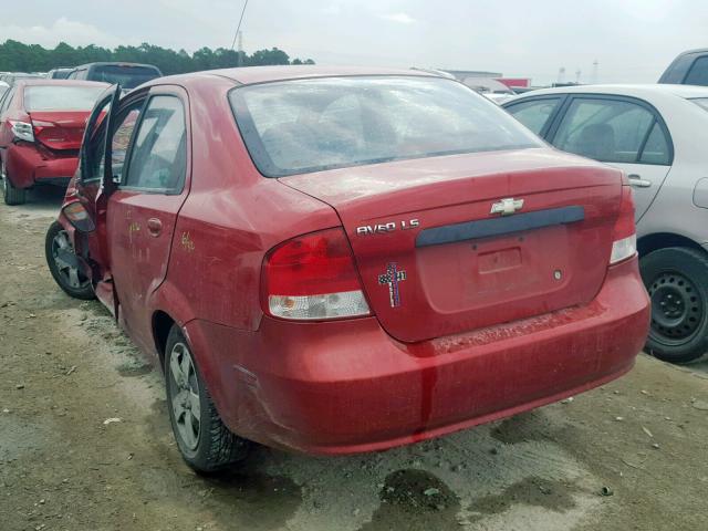 KL1TD56666B649588 - 2006 CHEVROLET AVEO BASE Qırmızı foto 3