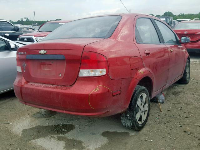 KL1TD56666B649588 - 2006 CHEVROLET AVEO BASE Qırmızı foto 4