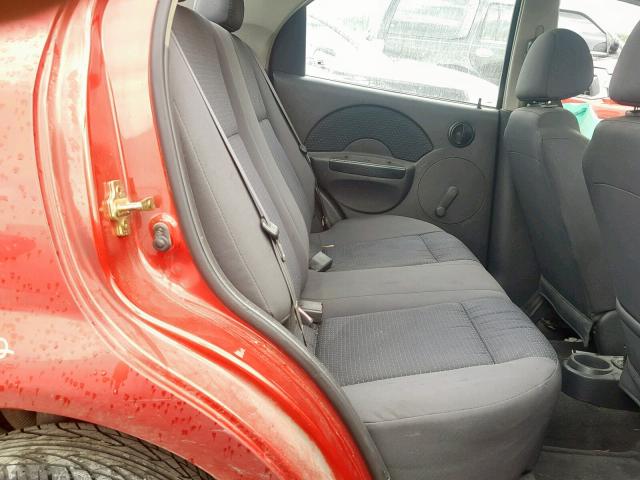 KL1TD56666B649588 - 2006 CHEVROLET AVEO BASE Qırmızı foto 6