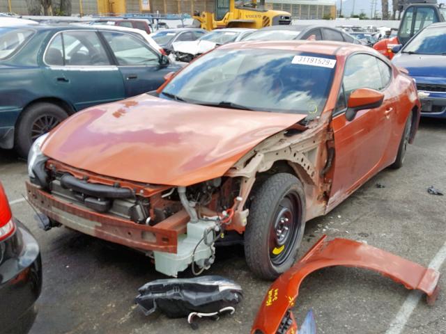 JF1ZNAA11F9707382 - 2015 TOYOTA SCION FR-S ORANGE photo 2