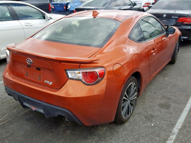 JF1ZNAA11F9707382 - 2015 TOYOTA SCION FR-S ORANGE photo 4