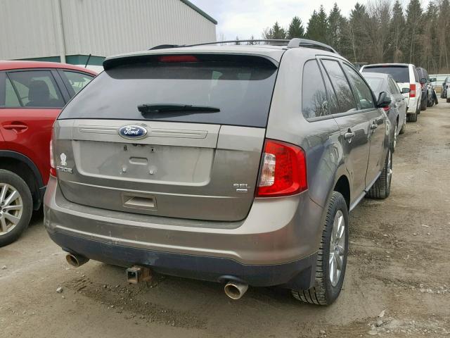 2FMDK4JC3CBA76953 - 2012 FORD EDGE SEL GRAY photo 4