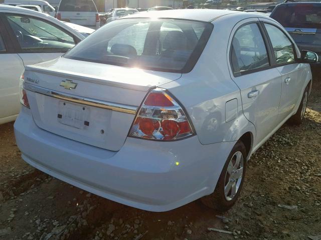 KL1TD5DE4AB083420 - 2010 CHEVROLET AVEO LS WHITE photo 4