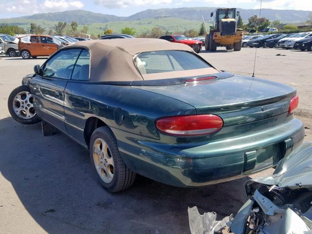 3C3EL55H0WT208873 - 1998 CHRYSLER SEBRING JX GREEN photo 3