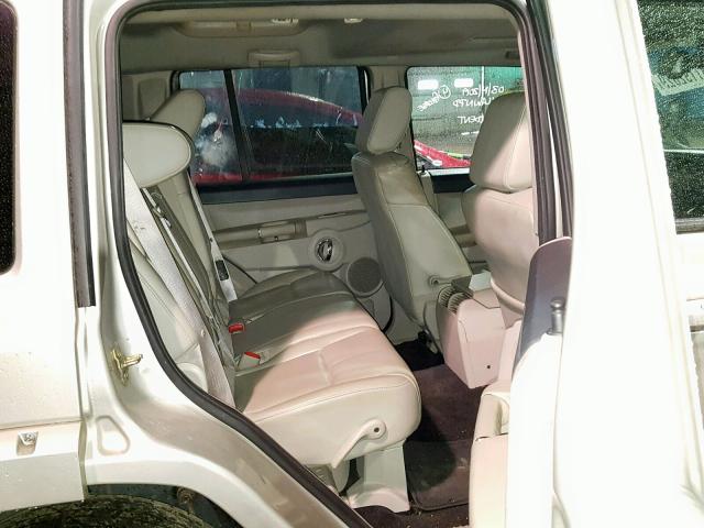 1J8HG58P27C520506 - 2007 JEEP COMMANDER GOLD photo 6