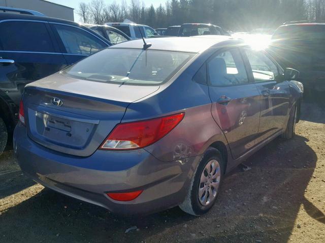 KMHCT4AE3GU003463 - 2016 HYUNDAI ACCENT SE SILVER photo 4