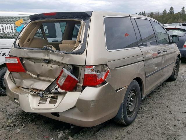 5FNRL38295B511110 - 2005 HONDA ODYSSEY LX GOLD photo 4