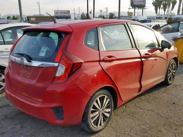 3HGGK5H86FM743298 - 2015 HONDA FIT EX RED photo 4