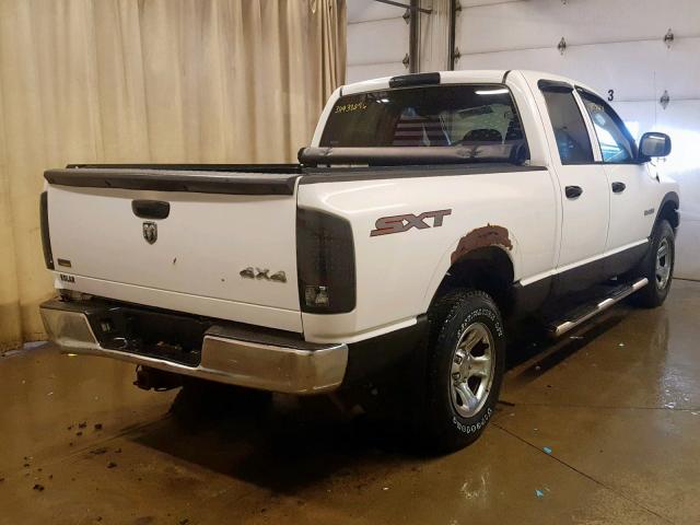 1D7HU18N78J225279 - 2008 DODGE RAM 1500 S WHITE photo 4