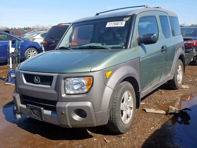 5J6YH28593L043529 - 2003 HONDA ELEMENT EX GREEN photo 2