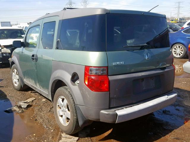 5J6YH28593L043529 - 2003 HONDA ELEMENT EX GREEN photo 3