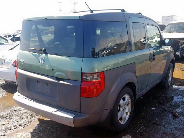 5J6YH28593L043529 - 2003 HONDA ELEMENT EX GREEN photo 4