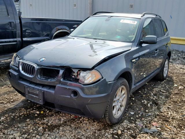 WBXPA73464WC40892 - 2004 BMW X3 2.5I GRAY photo 2