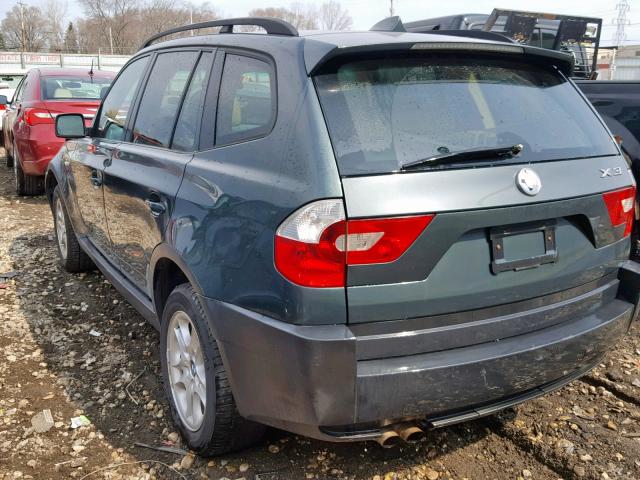 WBXPA73464WC40892 - 2004 BMW X3 2.5I GRAY photo 3