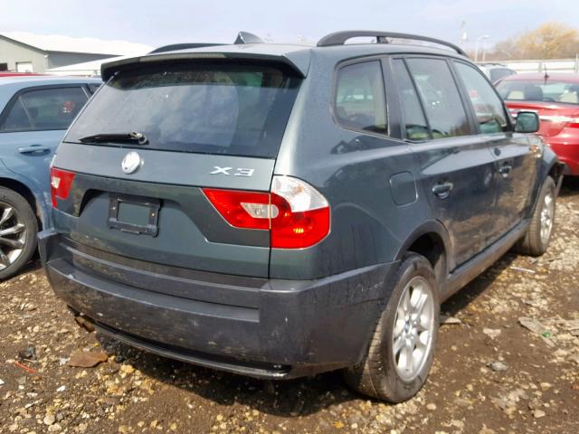 WBXPA73464WC40892 - 2004 BMW X3 2.5I GRAY photo 4