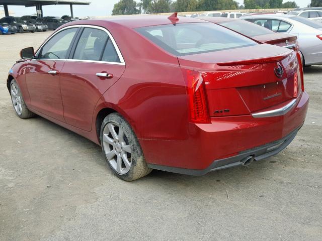 1G6AA5RA6E0104125 - 2014 CADILLAC ATS RED photo 3