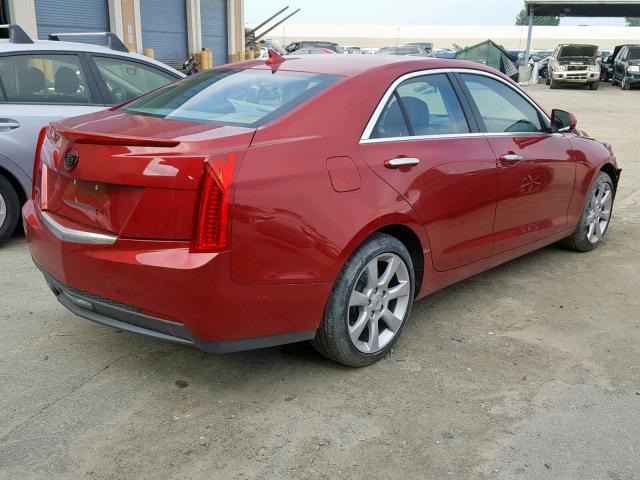 1G6AA5RA6E0104125 - 2014 CADILLAC ATS RED photo 4