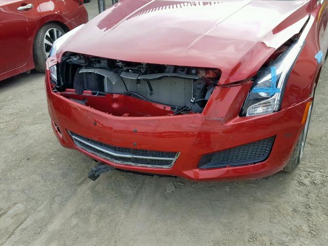 1G6AA5RA6E0104125 - 2014 CADILLAC ATS RED photo 9