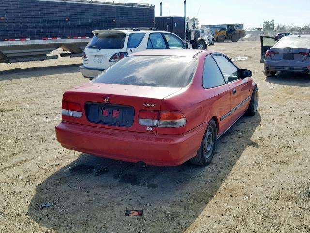 1HGEJ6128TL081646 - 1996 HONDA CIVIC DX RED photo 4