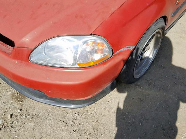 1HGEJ6128TL081646 - 1996 HONDA CIVIC DX RED photo 9