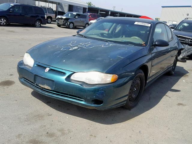 2G1WX15K619290492 - 2001 CHEVROLET MONTE CARL GREEN photo 2